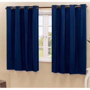 Imagem de Cortina Sala Quarto Poliéster 2,20 x 1,70 Com Ilhós Moderna - GABY ENX