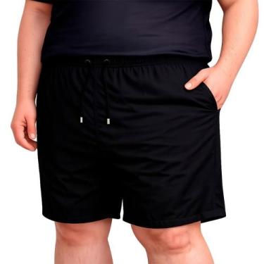 Imagem de Bermuda Tactel Plus Size Masculina Com Elastano G1 ao G5 Elastico Cint