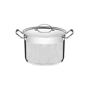 Imagem de Caldeirão Tramontina Professional 20cm Em Aço Inox Com Tampa Plana Det