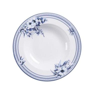 Imagem de Prato Fundo Tramontina Azzura 23cm Em Porcelana Decorada