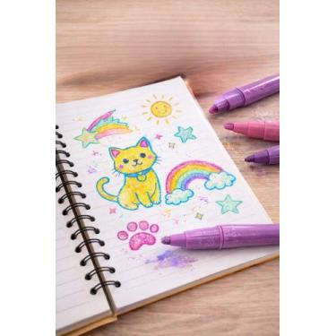 Imagem de Kit Marca Texto Glitter Pastel 4 Cores First BM3118