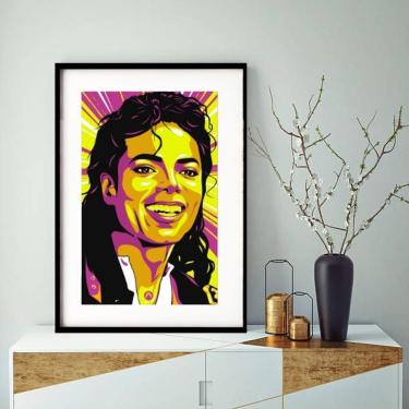 Imagem de Quadro Michael Jackson Cartoon 60x48cm