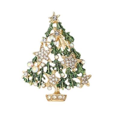 Imagem de Broche De Pérola Com Estrela De Strass Para Mulheres, Acessórios De Jo