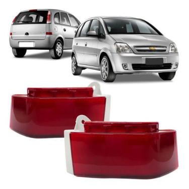 Imagem de Par Lanterna Refletor Parachoque Traseiro Meriva 2003 A 2012 - DSC, Cr