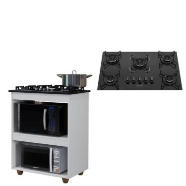 Imagem de Kit Balcão Cooktop Turim com Fogão Cooktop 5 Bocas Itatiaia, Bivolt