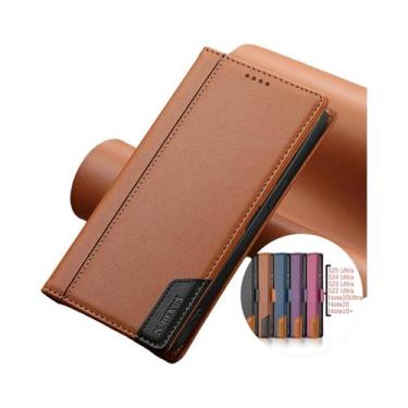 Imagem de Capa Carteira Magnética De Couro Para Samsung Galaxy S26 S25 Edge Ultr