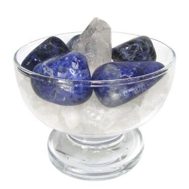 Imagem de Taça da Proteção Energética com Sodalita, Ponta de Cristal e Sal Gross