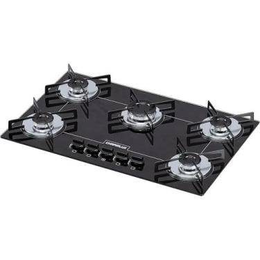 Imagem de Cooktop 5 Bocas Ultra Chama Chamalux - Vidro Temperado, Acendimento Au