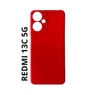 Imagem de Capa Case Aveludada Compatível Para Xiaomi Redmi 13c 5G - DB, Vermelho