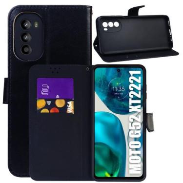 Imagem de Capa Carteira + Pelicula De Camera Compativel Moto G52 XT2221 6.6 - Lu