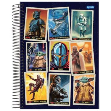 Imagem de Caderno Espiral Grande Universitário Star Wars The Mandalorian 10 Maté