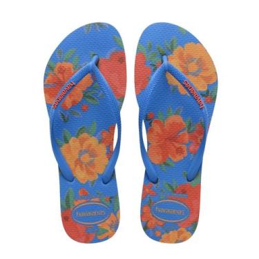 Imagem de Chinelo Feminino Havaianas Slim Summer Azul, Azul, 39/4