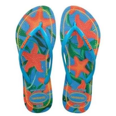 Imagem de Havaianas Slim Tropical Turquesa-Feminino