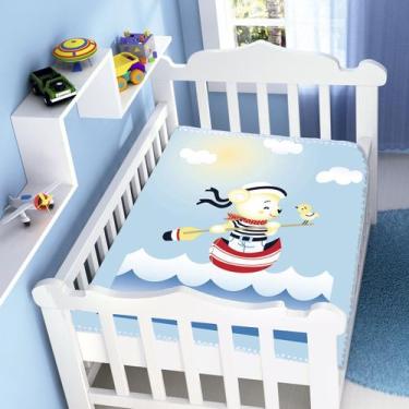 Imagem de Cobertor Menino Infantil Bebê Raschel Antialérgico Jolitex -, Ursinho 