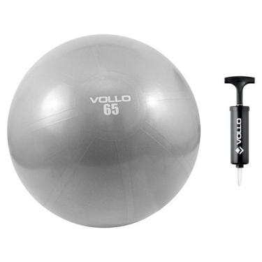 Imagem de Bola Ginástica Gym Ball Vollo VP1035 65cm 300 Kg com Bomba - Vollo Spo