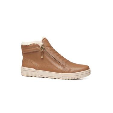 Imagem de Bota pegada caramelo feminina em couro forrada com lã 211896.02, 36