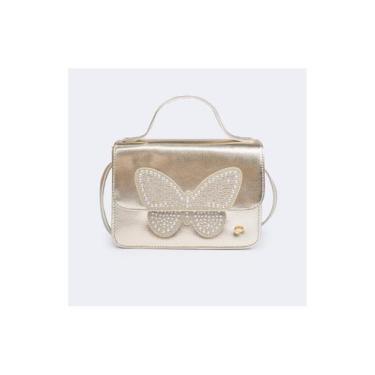 Imagem de Bolsa Infantil Pampili Metalizada Borboleta Dourada, Dourado, U