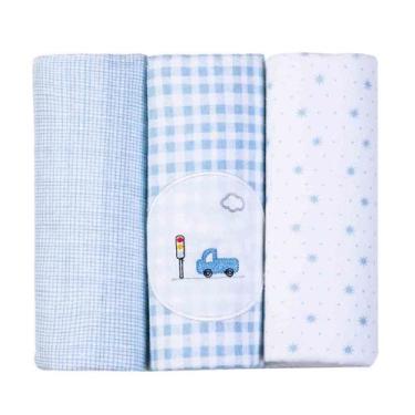 Imagem de Cueiro flanelado estampado 80cm x 80cm - PAPI TEXTIL