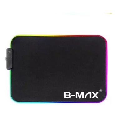Imagem de Mouse Pad Gamer Led Rgb 35x25 Preto Iluminado Bmax 7 Cores, Preto
