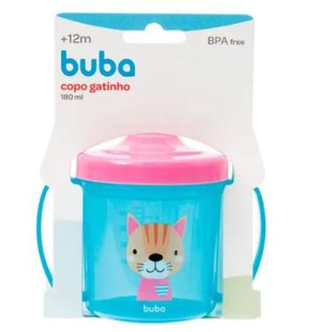 Imagem de Copo de Treinamento Gatinho Azul E Rosa Buba 180ml