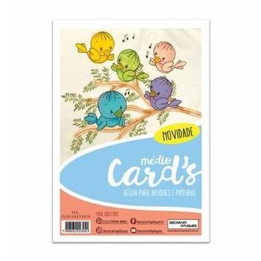Imagem de Régua Médio Cards Apliques e Pinturas - Passarinhos - Decorart