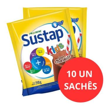 Imagem de KIT 10 SUSTAP KIDS SACHÊ 210g Chocolate