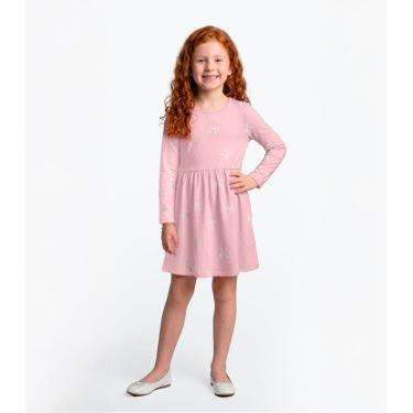 Imagem de Vestido Manga Longa Infantil Rovi Kids Rosa