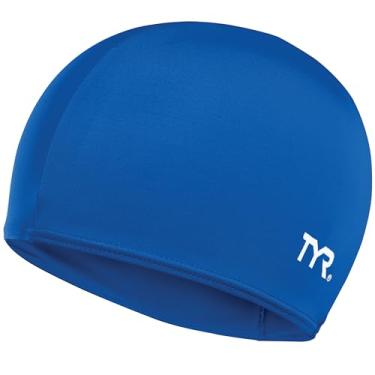 Imagem de TYR Touca de natação adulto de fibra de lycra, azul royal