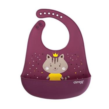 Imagem de Babador Silicone com Bolso Coletor de Migalhas - Impermeável, tiras au