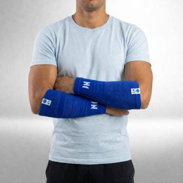 Imagem de Protetor De Antebraço Azul P Licenciado Cruzeiro Uso Esportivo N1 Sport