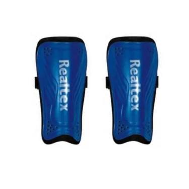 Imagem de Caneleira De Futebol Protetor Esportivo Com Suporte Realtex, Azul