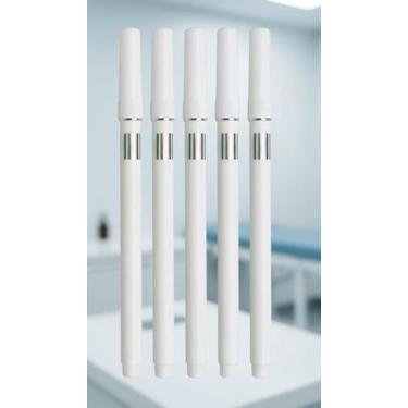 Imagem de Kit 5 Canetas Marcação Cirúrgica 1.0mm Branca Estéril - Congratulation