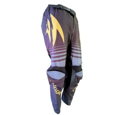 Imagem de Calça Rugge Classic Titan Motocross Esportiva Velocross, Preto, Dourad