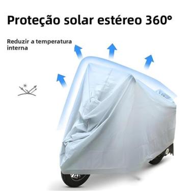 Imagem de Capa Para Motocicleta Impermeável, Proteção UV, Contra Chuva, Poeira E