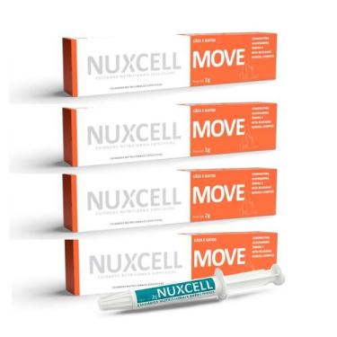 Imagem de Kit 4 Nuxcell Move Suplemento Mobilidade Cães Gatos Biosyn