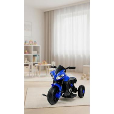 Imagem de Mini Moto Elétrica Infantil 6V com Pedal e Luz Azul - Congratulations 