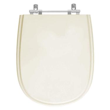 Imagem de Assento Sanitário Sabatini Areia para Bacia Icasa 6LPF Alongado MDF Fechamento Convencional Bege