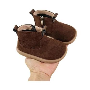 Imagem de Botas De Cano Baixo Em Suede Para Bebês Meninos E Meninas, Calçados Ca