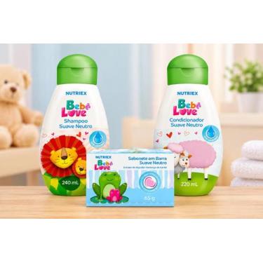 Imagem de Kit Bebê Love Nutriex  Shampoo 240ml + Condicionador 220ml + Sabonete 