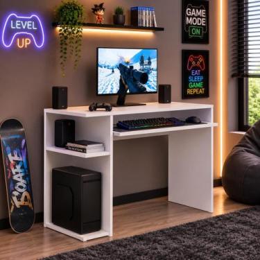 Imagem de Escrivaninha Gamer para PC Computador com Prateleira - JM3 MÓVEIS, Bra