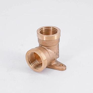 Imagem de Cotovelo de latão 90 graus DN15 1/2 'BSP fêmea com conector de acoplamento adaptador de encaixe de tubo Scoket, H