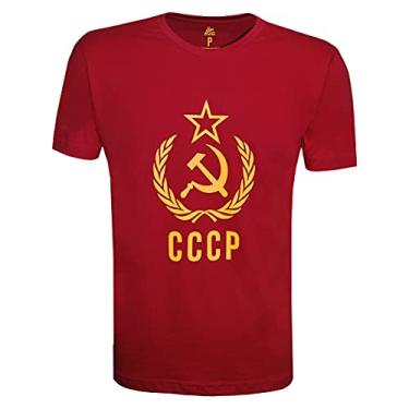 Imagem de Camiseta Liga Retrô CCCP Estampa Central Vermelha (G)