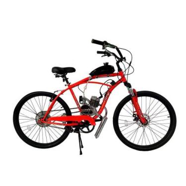 Bicicleta Aro 26 Motorizada 80cc Samy Beach Preta