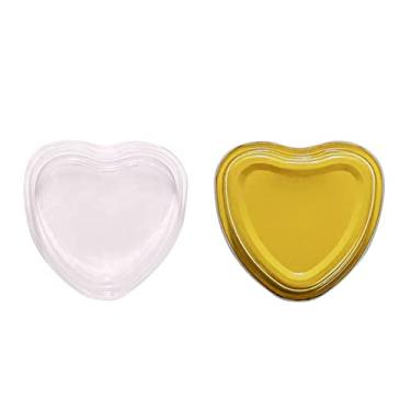 Imagem de 50 peças, copo de cupcake, acabamento requintado, alumínio em forma de coração, mini forma de coração, acessórios para assar dourados, 100 ml