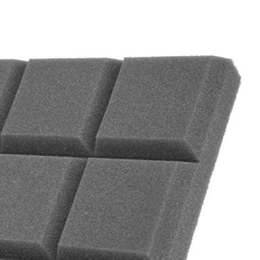 Imagem de Painéis de absorção de som, esponja forte à prova de som, durável para salas de controle de estúdios de gravação (cinza retardante de chama de alta densidade)