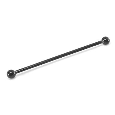 Imagem de M2 Piercing - Piercing Transversal Aço Cirúrgico 316l Antialérgico Preto - Orelha - 37mm - 1 Unidade