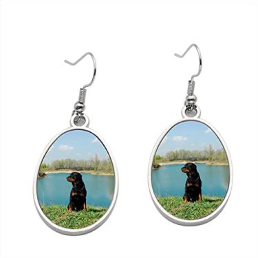 Imagem de Rottweiler 2 brincos – Brincos pendentes para meninas – Presente de festa de aniversário dos namorados