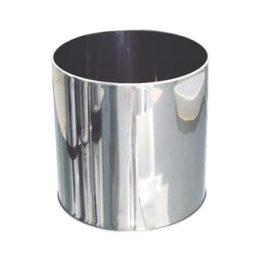 Imagem de Cachepó Grande Inox Com Rodinhas Vaso Planta Casa Escritório Sala
