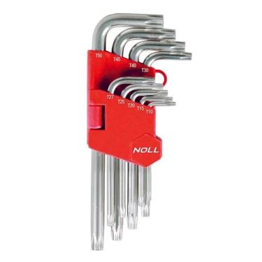 Imagem de Jogo De Chaves Torx Noll Com 9 Peças T10 A T50