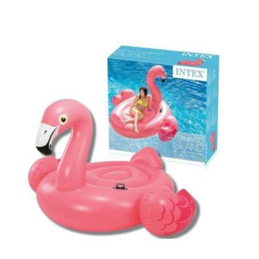 Imagem de Boia Inflável Gigante - Bote Mega Ilha Flamingo Rosa - Intex